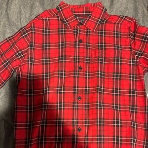 Place Bright Red Checkered Button-Up Shirt